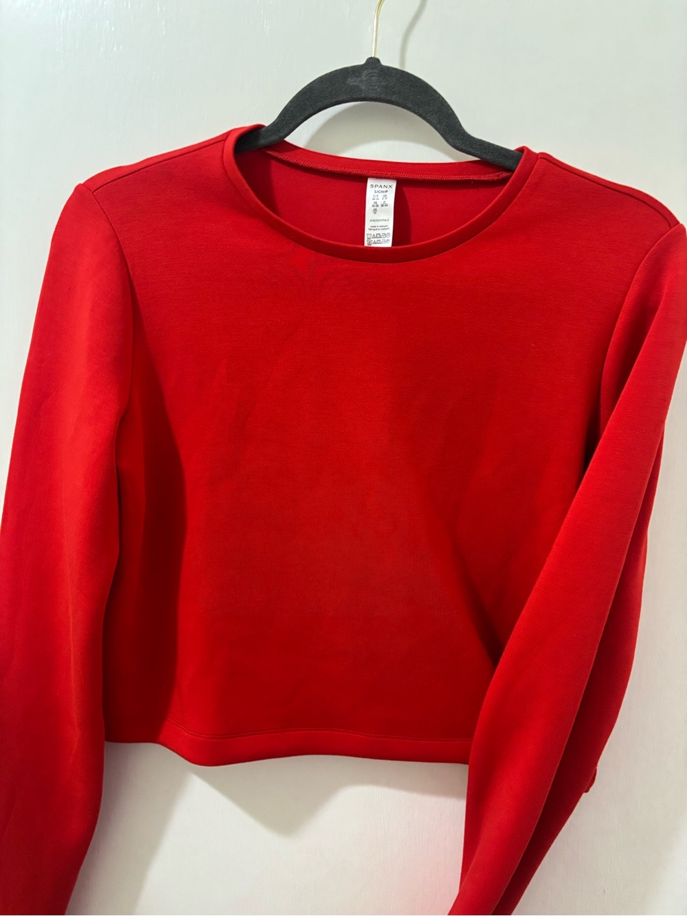 Women’s Red Crewneck Top by SPANX Airessentials Small